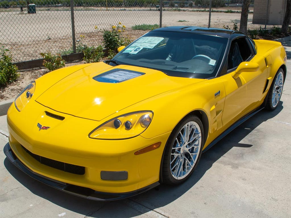 2010 Corvette ZR1 in Velocity Yellow with 16 Original Miles